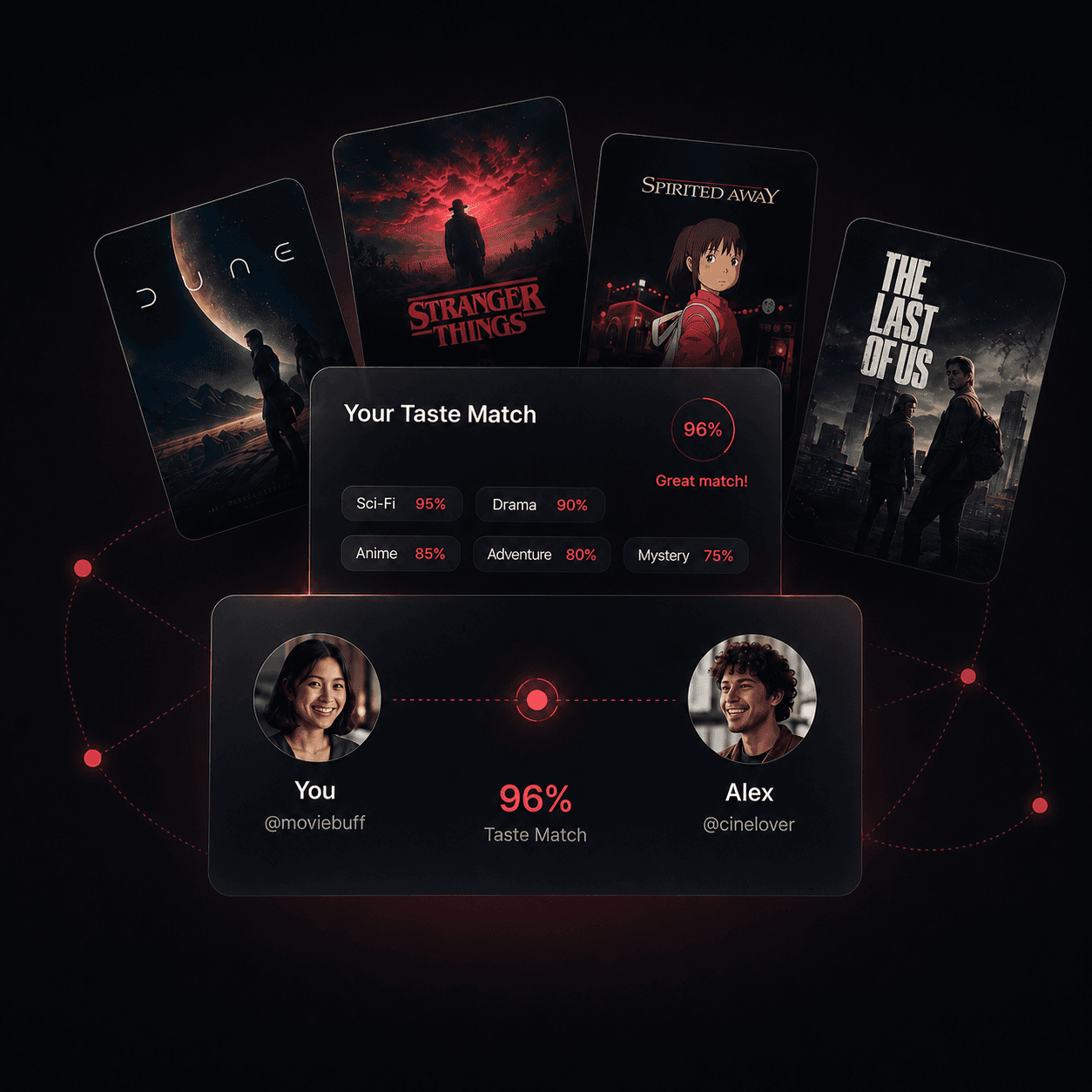CircleShows taste matching preview